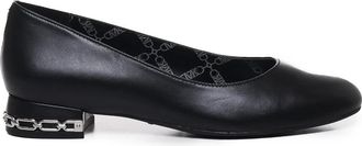 Michael Kors Zwarte leren ballerinas met lage hak - Dames - Pumps - Zwart - 37 EU - Leer - Schoenen