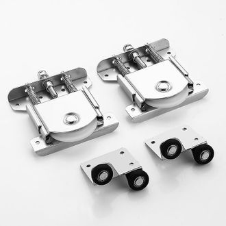OEM Juego De 2 Rodillos Para Puertas Correderas De Armario Con Rieles Y Gu&iacute;as