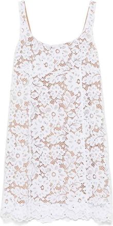 Michael Kors White Lace Mini Dress With Lining