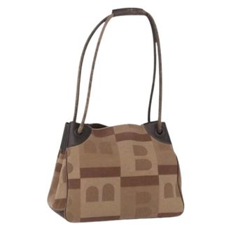 Bally Pre-owned Canvas Schoudertas - Dames - Pre-owned - Beige - Maat: ONE Size