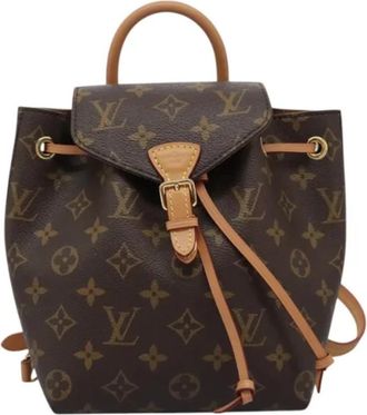 Louis Vuitton Pre-owned Canvas backpacks - Dames - Vintage Rugzakken - Bruin - ONE Size - Leer - Vintage