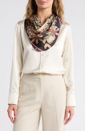 Steve Madden Floral Bandana Square Scarf in Neutral at Nordstrom Rack