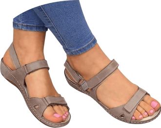 Generic Wide Fit Sandals for Women,Orthopedic Shoes for Women Womens Sandals & Slides Comfortable Wide Fit Open Toe Ladies Wedge Sandal Outdoor Anti-Slip Plat