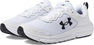 Under Armour Charged Assert 10 Mens Shoes White/Black/Black 1 : 10 4E - Extra Wide, Textile