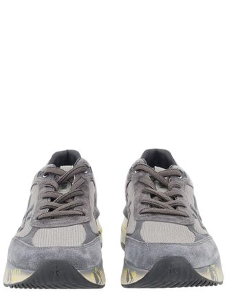 Premiata Grey Layered Suede Mesh Sneakers