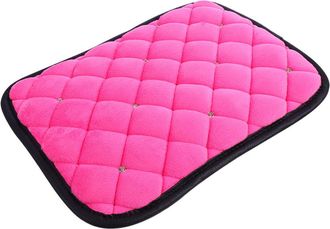 OEM Fundas De Reposabrazos De Felpa Rosa Con Diamantes De Imitaci&oacute;n (2 Piezas), Antideslizantes