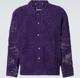 Bode Crochet cotton shirt
