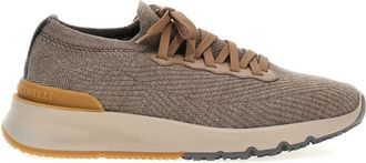 Brunello Cucinelli Grey Knitted Sneakers