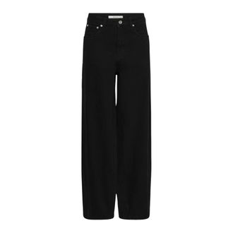 Gestuz Jeans, Dames, Zwart, W32, Denim, Zolina High Waist Wide Leg Jeans