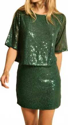 Jen's Pirate Booty Tabloid Mini Skirt In Emerald City