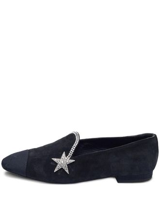 Chanel star-motif loafers - Black