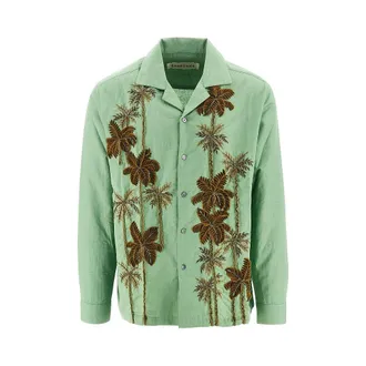 Baziszt Palm Tree embroidered shirt Man M