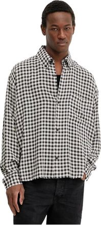 Won Hundred Overhemden, Heren, Zwart, M, Polyester, Button-down Shirt