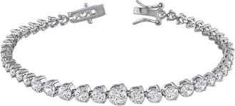 Rina Limor Silver 8.79 Ct. Tw. Created White Sapphire Tennis Bracelet