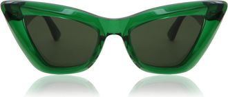 Bottega Veneta BV1101S 010 Womens Sunglasses Green Size 53