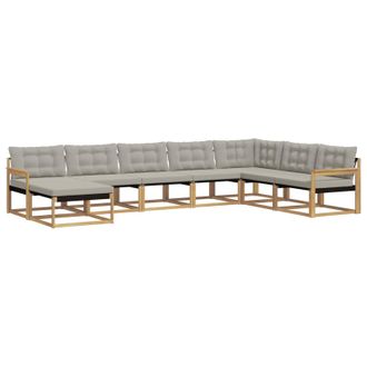 vidaXL Conjunto De Sof&aacute;s De Exterior 8 Pcs Madera De Acacia S&oacute;lida Vidaxl