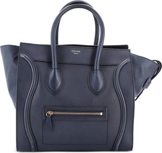 Celine Luggage Bag Smooth Leather Mini tote bag - Blauw