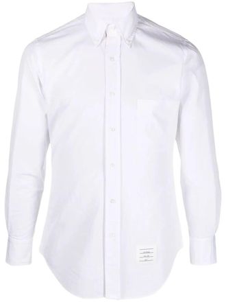 Thom Browne Classic L/S Bd Pc Shirt W/ Cf Gg Placket In Solid Poplin