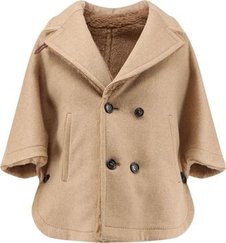 Max Mara Mxamemo Jas - Dames - Ponchos - Beige - S/M - Jassen