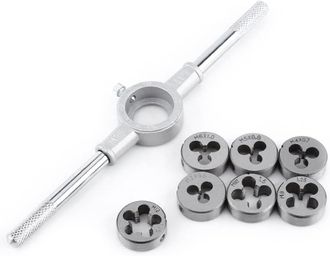 OEM Juego De 8 Machos Y Terrajas M&eacute;tricas M25, Llave Para Roscar Tornillos M&eacute;tricos, Herramienta Manual Para Roscado Externo