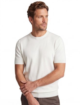 Blue industry T-Shirt Blue Industry wit met boord