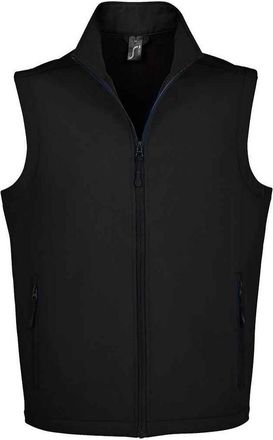 SOLS Unisex Race Softshell Gilet voor volwassenen (Zwart)