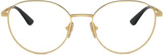 Vogue Eyewear logo-engraved round-frame glasses - women - Metal - 53 - Gold