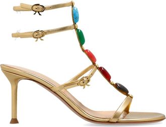 Gianvito Rossi Shanti hoge hakken sandalen - Dames - Sandalen met hakken - Geel - 38 EU - Schoenen
