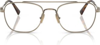 Miu Miu Old Gold 0MU 51WV Metal Pilot Sunglasses