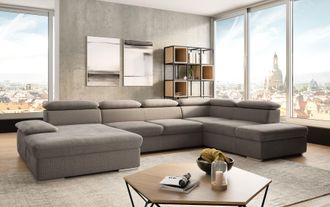 Sit&more Wohnlandschaft &raquo;Valantine U-Form, B: 349 cm&laquo; mit Arm- & Kopfteilverstellung, optional mit Bettfunktion