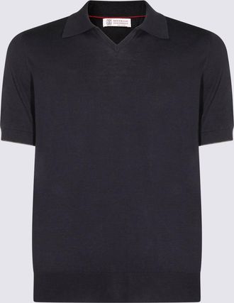 Brunello Cucinelli T-Shirts And Polos Blue And Green-Uomo