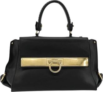 Ferragamo Pre-owned Sofia satchel - Dames - Vintage Handtas - Zwart - ONE Size - Leer - Vintage