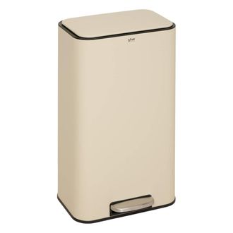 5five Simply Smart Cubo De Basura Rectangular Con Pedal Delta De 30 Litros, Color Arcilla - 5five
