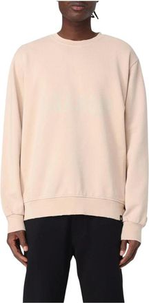 Barrow Barrow, Hoodies & sweatvesten, Heren, Beige, L, Katoen, Relaxed Fit Sweatshirt Zand