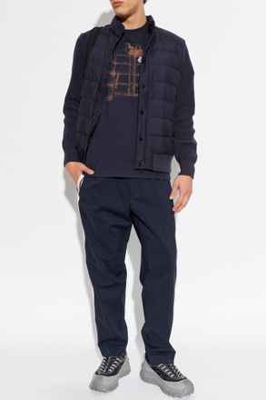 Moncler T-shirt With Print, Mens, Navy Blue