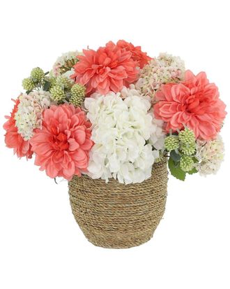 Creative Displays Inc. Hydrangea & Dahlia Arrangement In Rope Pot