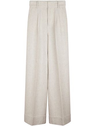 Alberta Ferretti High-Waisted Wide-Leg Trousers with Tailored Fit