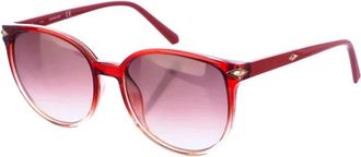 Swarovski Ovale Zwart-Blauwe Zonnebril met Paarse Verloopglazen - Dames - Zonnebrillen - Rood - ONE Size - Accessoires