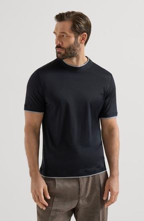 Brunello Cucinelli T-shirt with faux-layering in Black at Nordstrom, Size Xxx-Large Eu