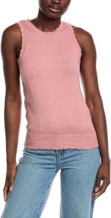 Minnie Rose Frayed Cashmere-Blend Tank