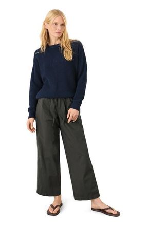 Pact Organic Cotton Stretch Poplin Wide Leg Pant in Oak at Nordstrom, Size Xx-Large 26