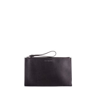 Orciani Accessoires, Heren, Zwart, ONE Size, Leer, Zwarte portemonnee met voorlogo