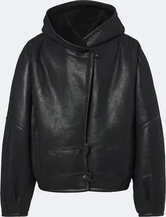 Isabel Marant Amiel hooded leather jacket