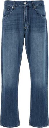 7 For All Mankind Blue Regular Solid Jeans