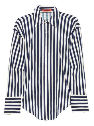 Simon Miller Loch button-up shirt - women - Cotton/Nylon/Spandex/Elastane - M - Blue