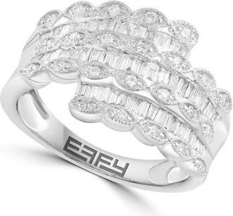 Effy 14K White Gold Diamond Multi-Row Cluster Ring in 14K Gold at Nordstrom, Size 7