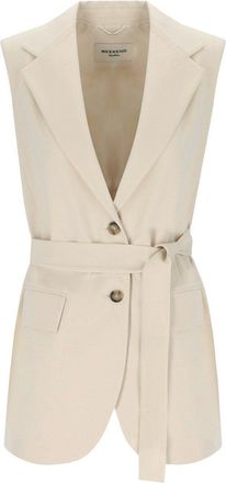 Weekend by Max Mara GILET CON CINTURA FIORE AVORIO MAX MARA WEEKEND