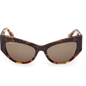 Max Mara 54mm Cat Eye Sunglasses in Dark To Blonde Havana /Olive at Nordstrom