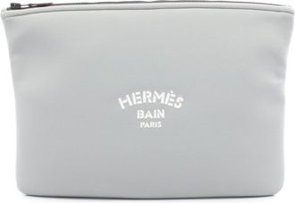 Herm&egrave;s Gray Neoprene Pouch (Pre-Owned)