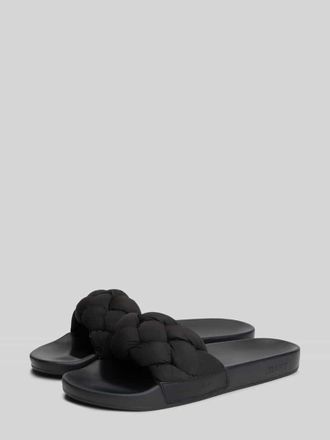 Tommy Hilfiger Badesandale mit geflochtenem Riemen in Black, Gr&ouml;&szlig;e 41